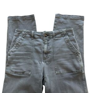 Faherty Utility Crop Twill Pants Size 28 Washed Black Organic Cotton Blend EUC